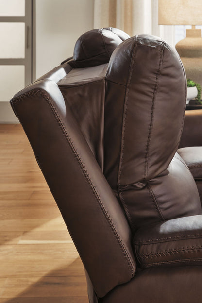 Bleckley - Power Reclining Loveseat With Console / Adjustable Headrest