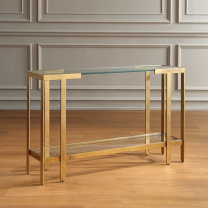 Kendrick - Glass Console Table - Gold