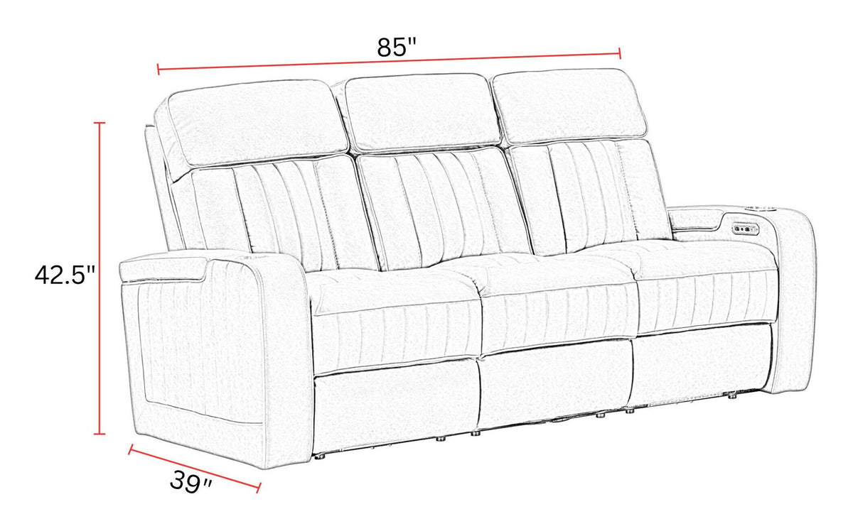 Equinox - Power Reclining Sofa With Drop Down Table