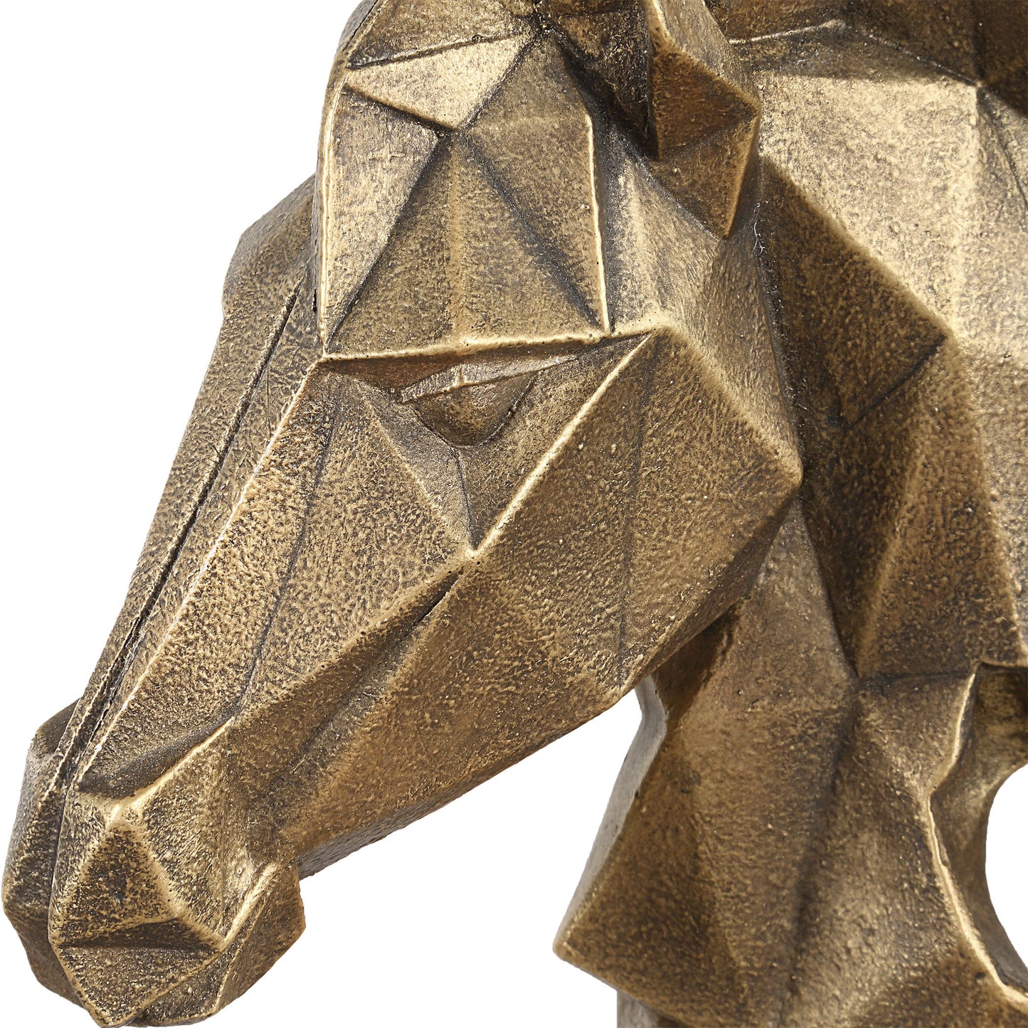 Chiseled Horse Bust - Sculpture - Bronze