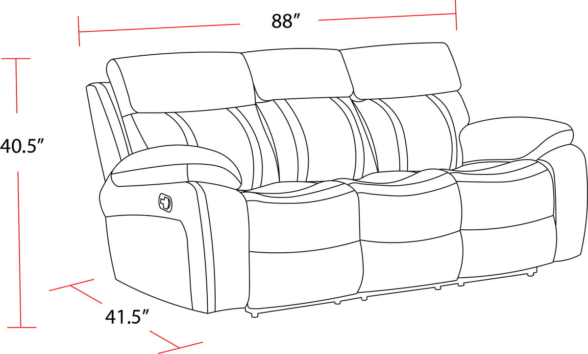 Theon - Manual Reclining Sofa With Drop Down Table - Stokes Toffee