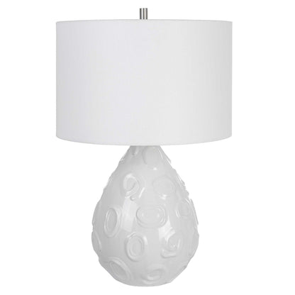 Loop - White Glaze Table Lamp