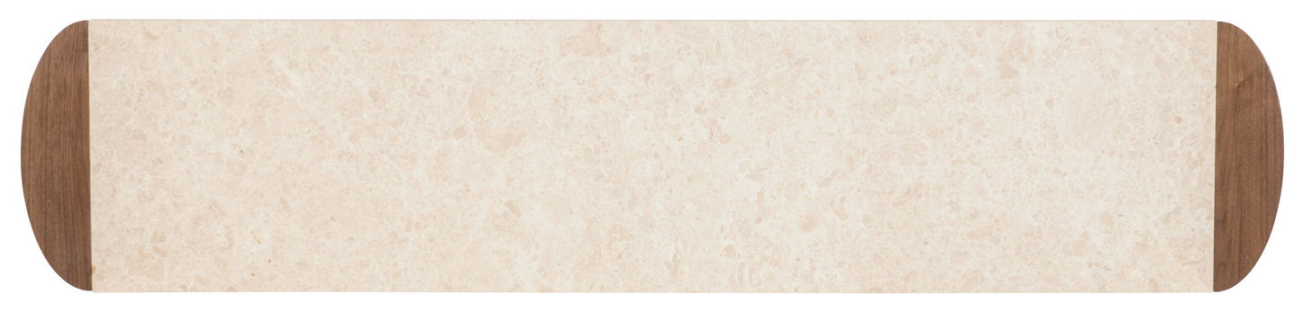 Eleana - Marble Top Console Table - Medium Wood