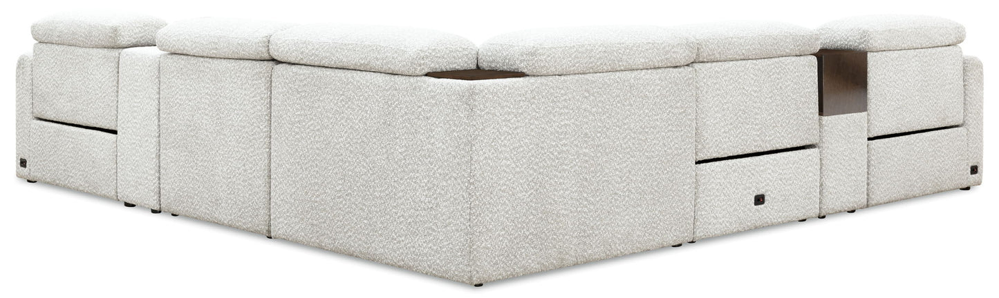 MS - Anaheim Seven-Piece Power Sectional - White