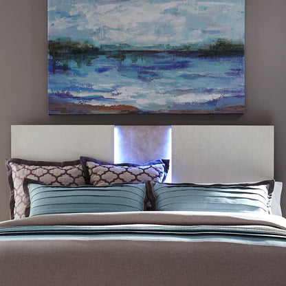 Mirage - King Travertine Panel Headboard - White