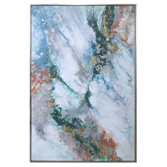 Mercury Hand - Abstract Art - Blue