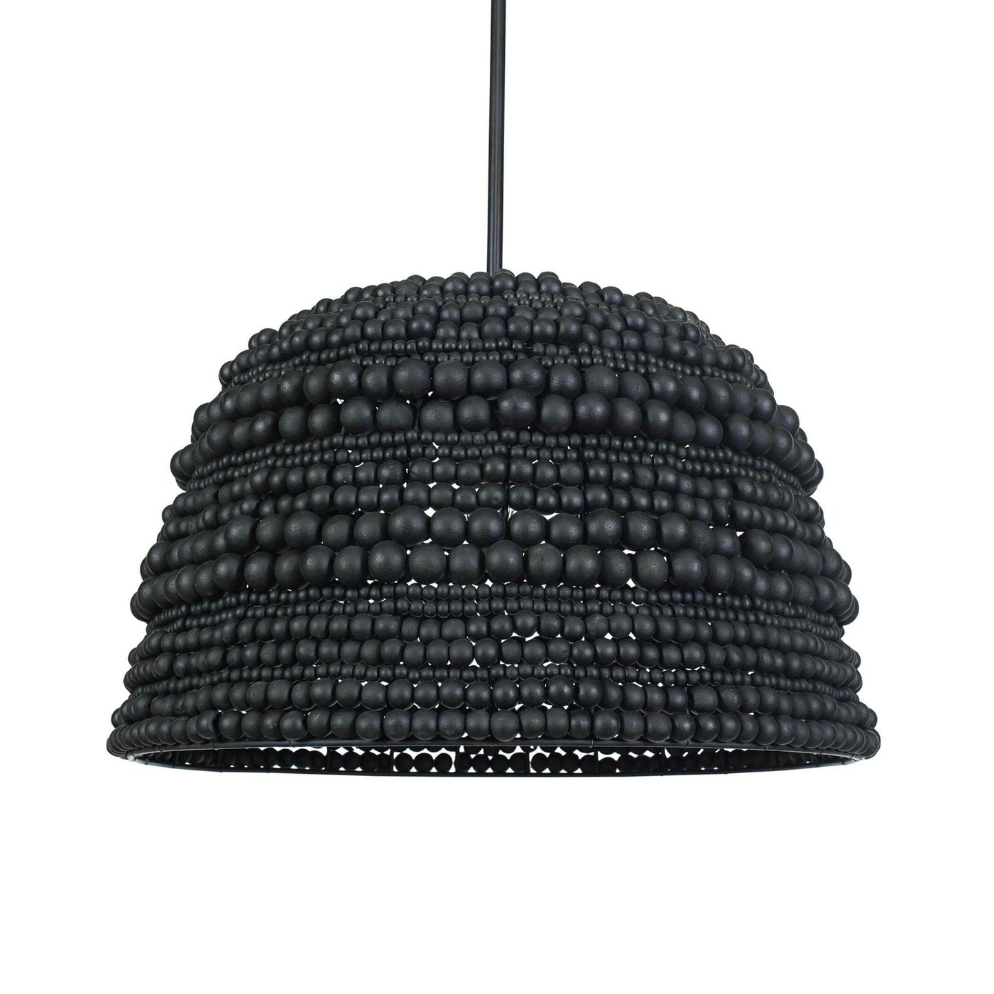 Persephone - Bead 1 Light Pendant - Black