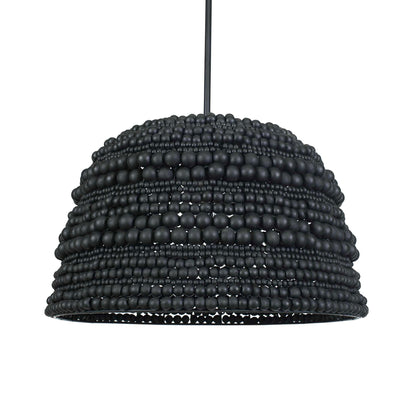 Persephone - Bead 1 Light Pendant - Black
