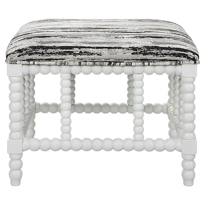 Seminoe - Uupholstered Small Bench - White & Dark Gray