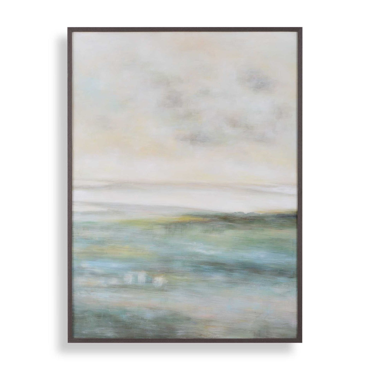 Awakening - Hand Painted Landscape Art - Blue / Brown / Green / White / Yellow