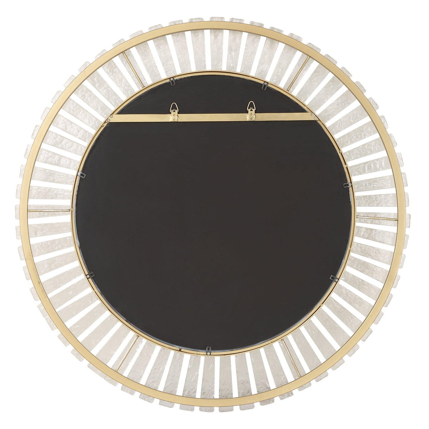 Denali - Textured Glass Round Mirror