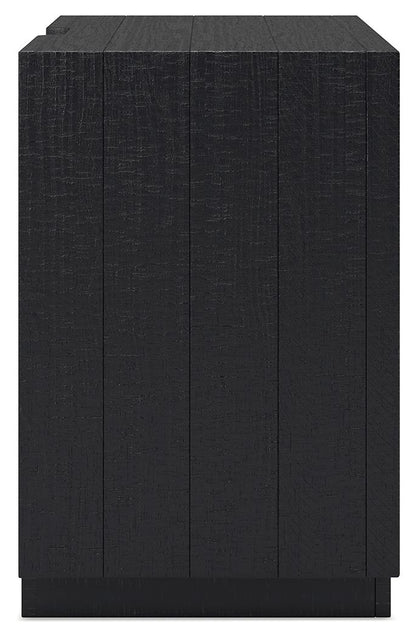 Londer - Black - Two Drawer Night Stand
