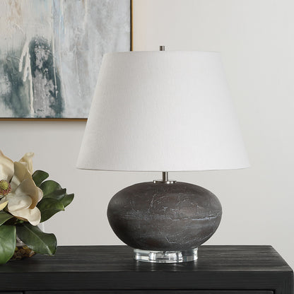 Beckley - Stone Table Lamp - Gray