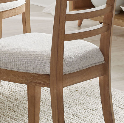 Escape - Ladder Back Dining Chair (Set of 2) - Glazed Natural Oak Mirage Mist