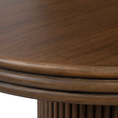 Top - Tier Oval Walnut Side Table - Woodtone