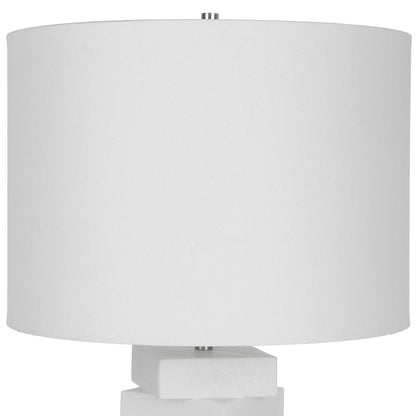 Ascent - White Geometric Table Lamp