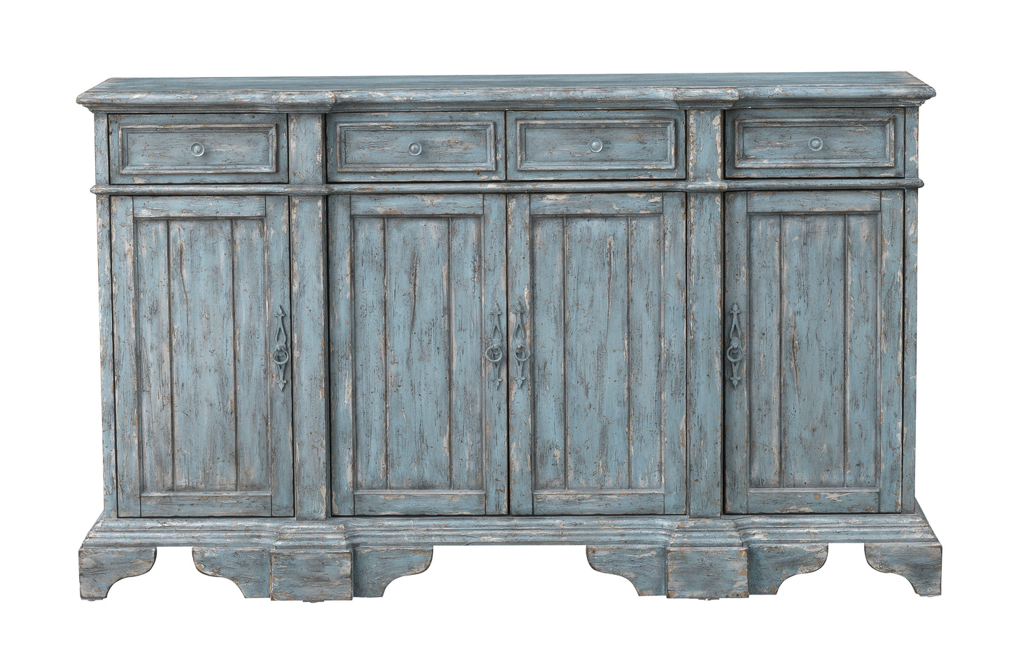 Shara - Four Drawer Four Door Credenza - Bethany Aged Blue