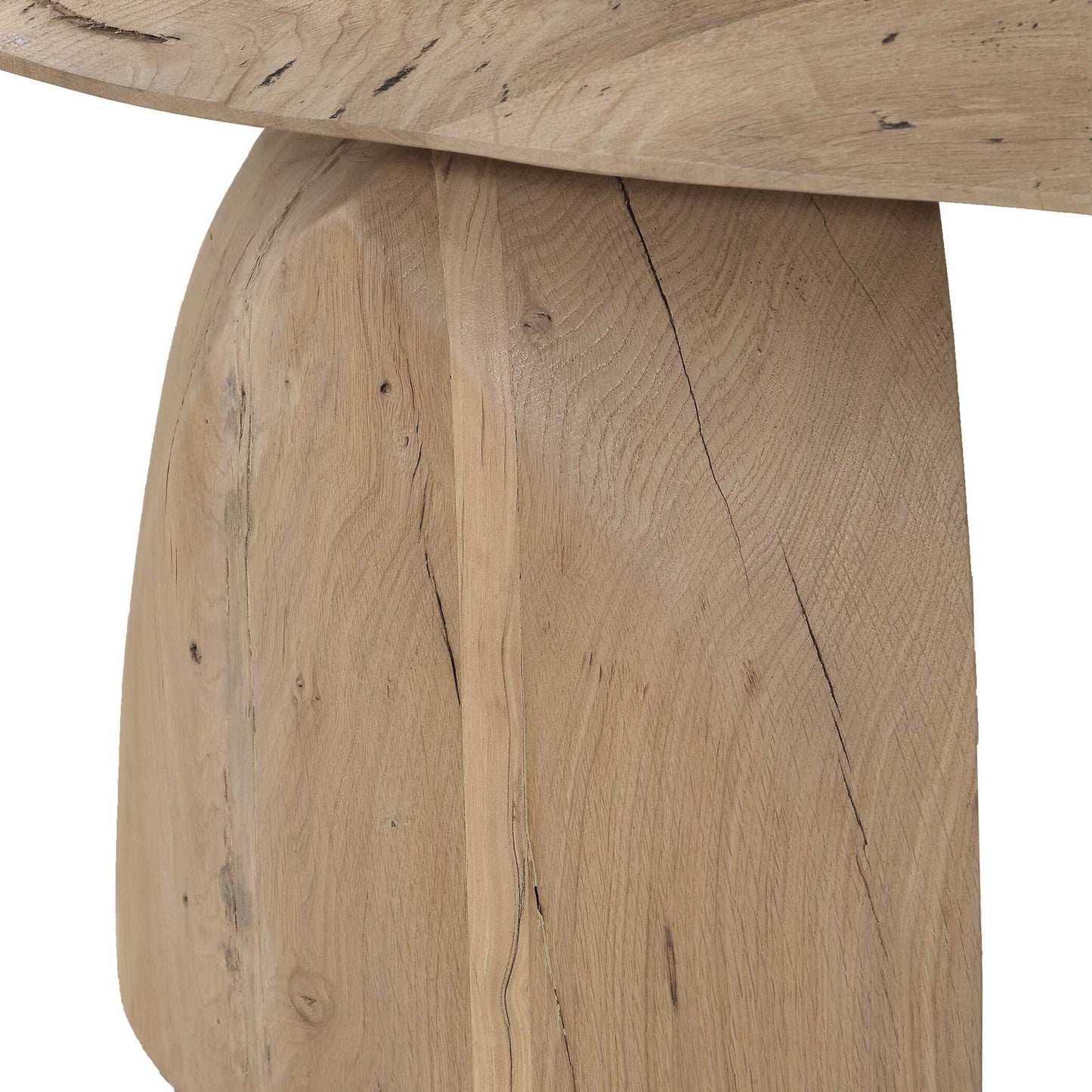 Tiernan - Reclaimed Oak Round Coffee Table - Woodtone