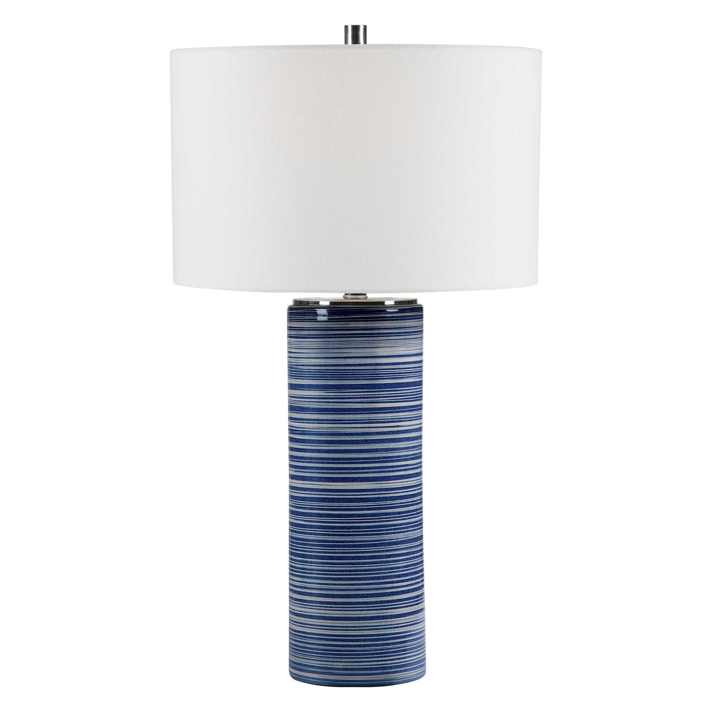 Montauk - Striped Table Lamp - Blue