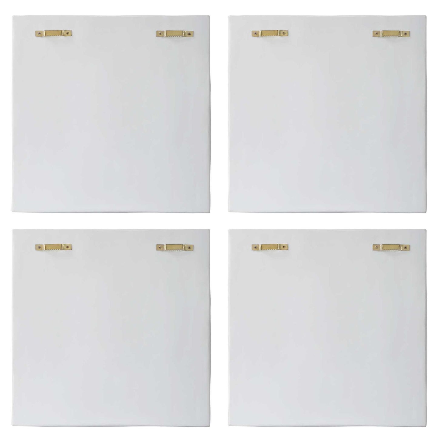 Snowdrift - Scultped White Wall Decor (Set of 4)