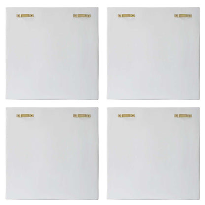 Snowdrift - Scultped White Wall Decor (Set of 4)