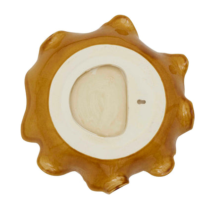 Golden Crest Ruffle - Indoor-Outdoor Bowl - Brown