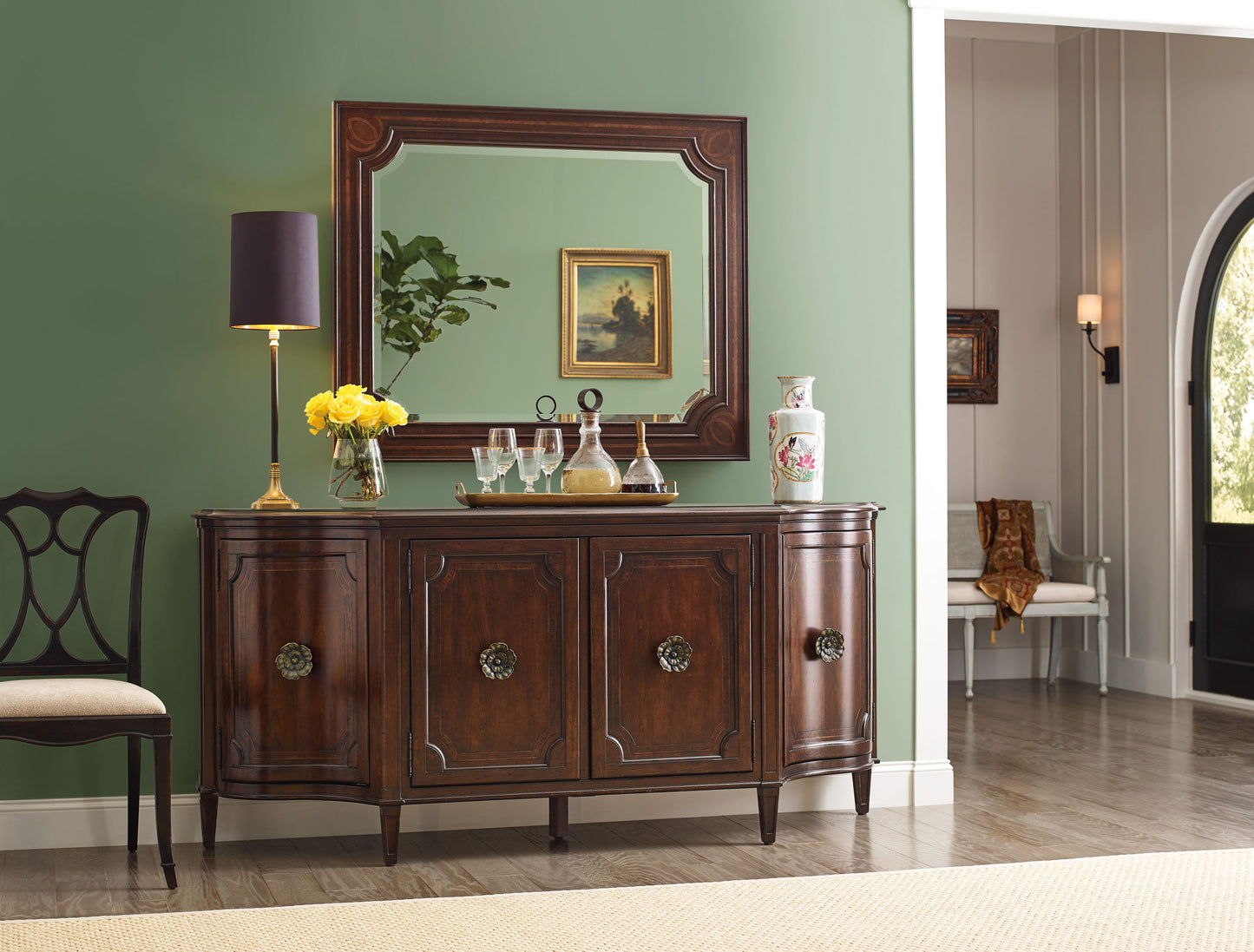 Charleston - Four-Door Buffet - Dark Brown