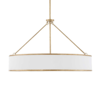 Algiers - 8 Light Drum Pendant - Gold / White