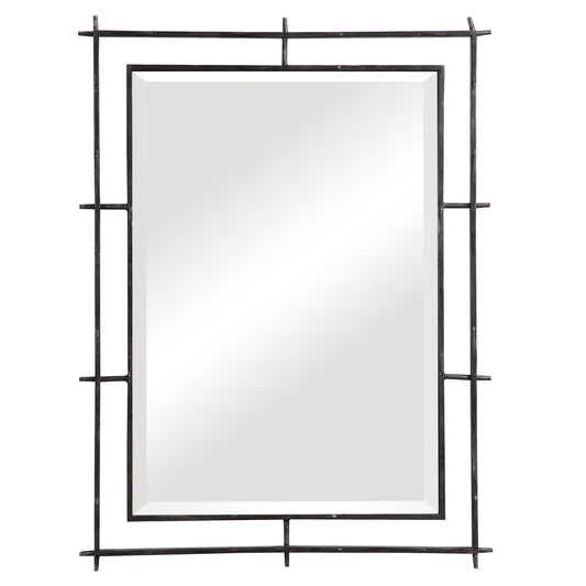 Ironworks - Industrial Mirror - Black