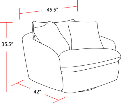 Boomer - Large Swivel Chair with 2 Pillows