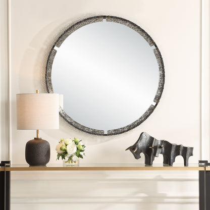 Crystalline - Round Mirror - White