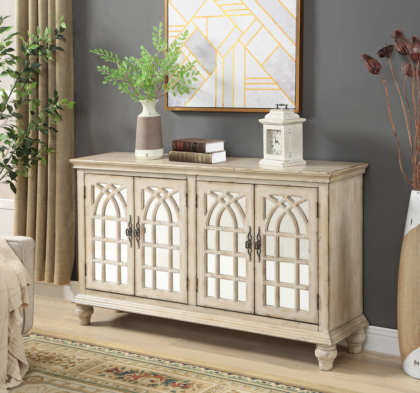 Evelyn - Four Door Credenza - Baskill French Cream