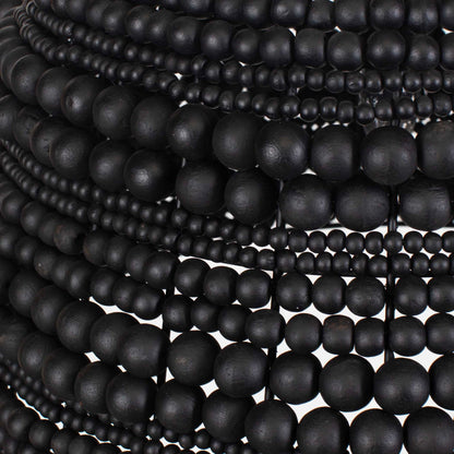 Persephone - Bead 1 Light Pendant - Black