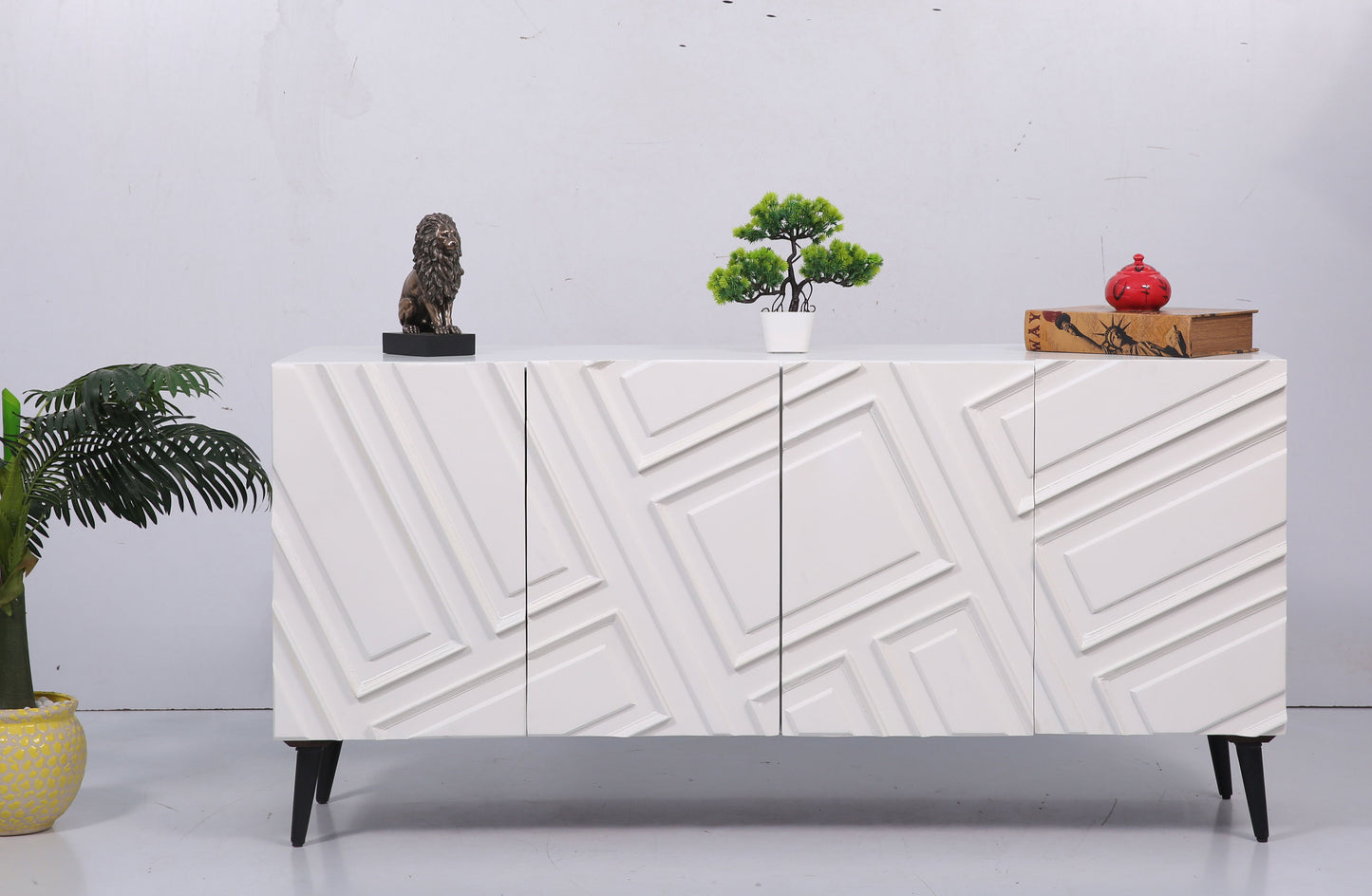 Ganawick - Four Door Credenza - White