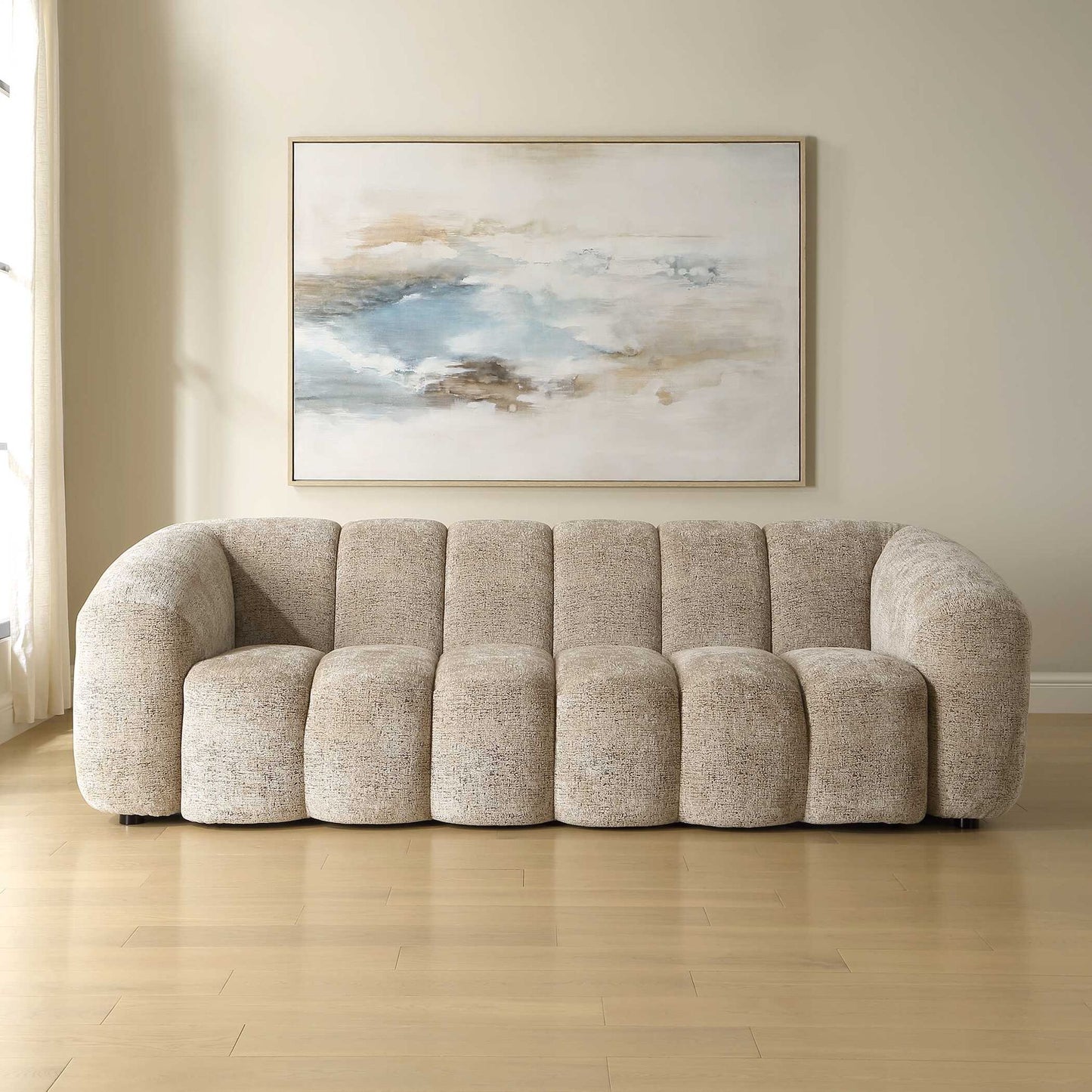 Modella - Upholstered Chenille Sofa - Brown