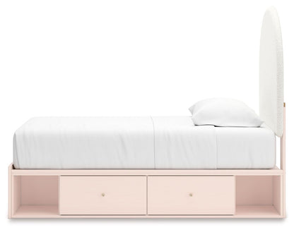 Wistenpine - Upholstered Panel Bed With Storage