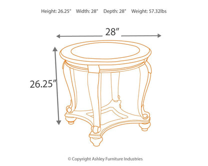 Norcastle - Dark Brown - Round End Table