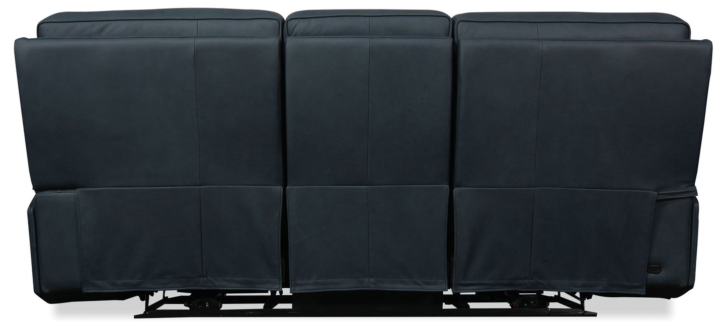MS - Riverton Power Sofa With Power Headrest And Lumbar - Black