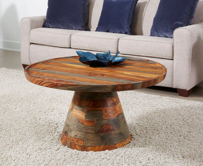 Tucson - Solid Wood Table With Tray Style Top And Tapered Pedestal Base