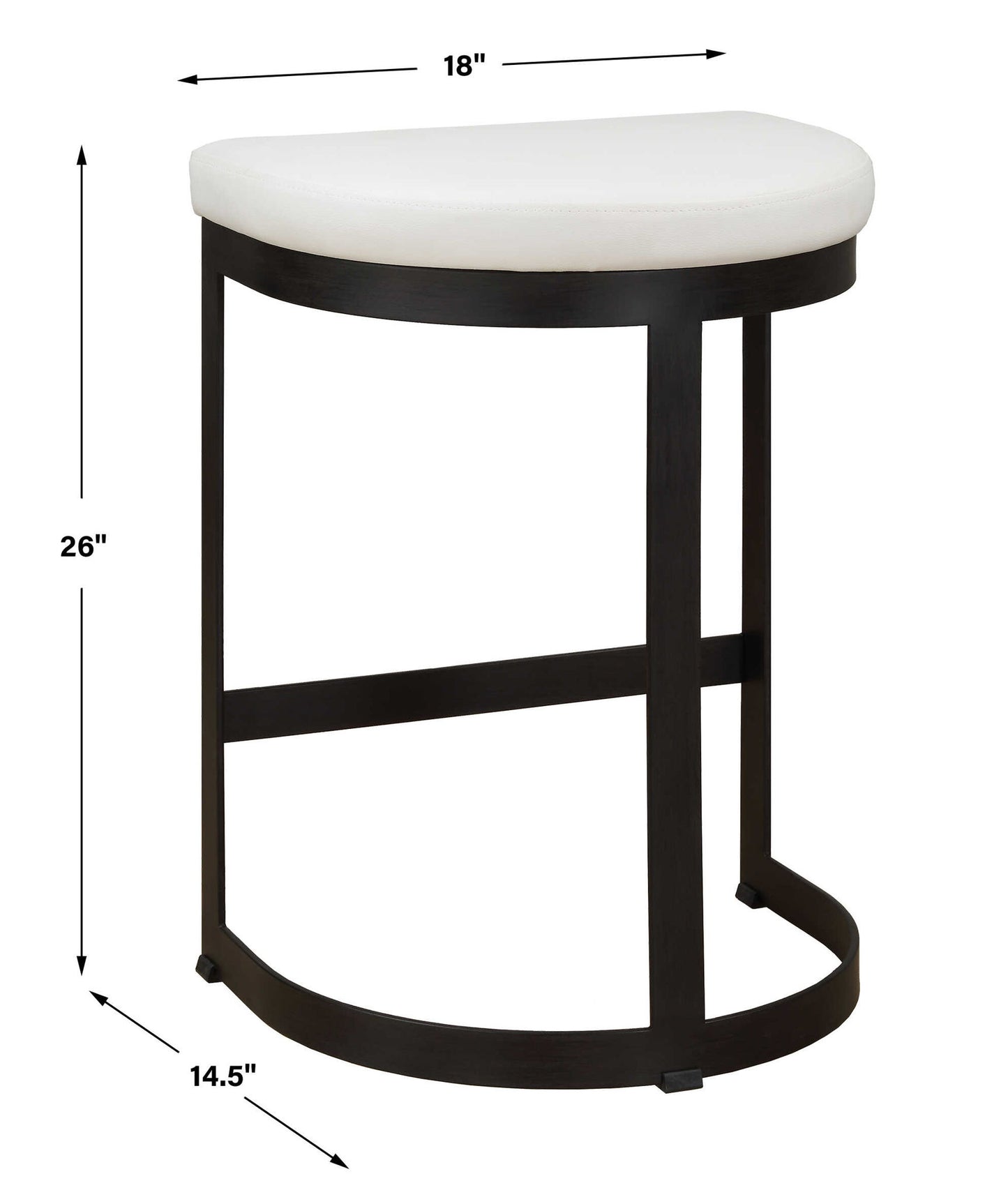 Ivanna - White Counter Stool