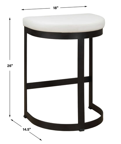 Ivanna - White Counter Stool