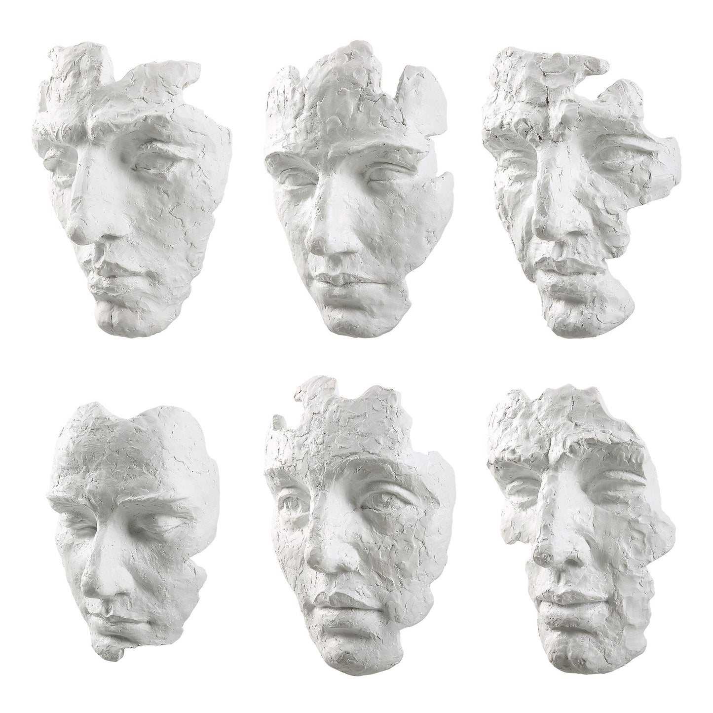 Self-Portrait - Mask Wall Decor (Set of 6) - White