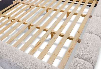 Escape - Fluffy River Rock Upholstered Bed