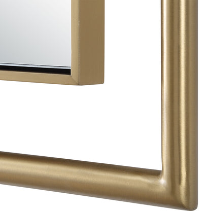 It's All Connected - Rectangle Brass Mirror