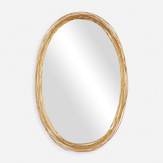 Gillian - Oval Mirror - Gold