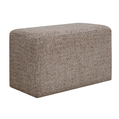Kelce - Woven Checkered Ottoman - Brown