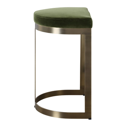 Ivanna - Brass Counter Stool - Moss