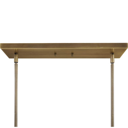 Brookdale - Industrial 3 Light Linear Chandelier - Gold