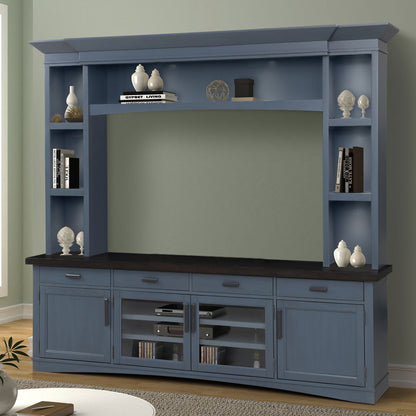 Americana Modern - TV Console with Hutch and LED Lights