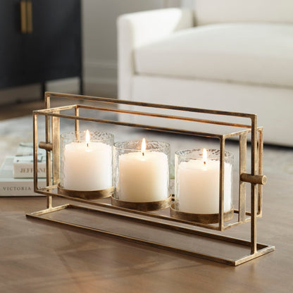 Wenman - Triple Candleholder - Gold